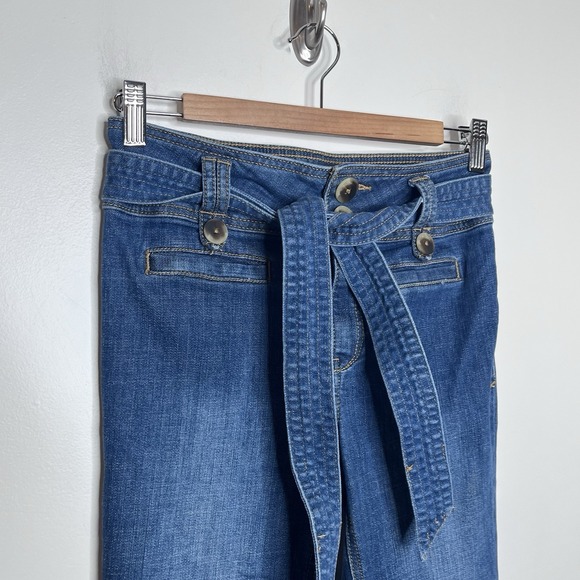 Pilcro And The Letterpress Belted Bootcut Jeans Womens 25 Mid Rise Anthropologie - Picture 2 of 7
